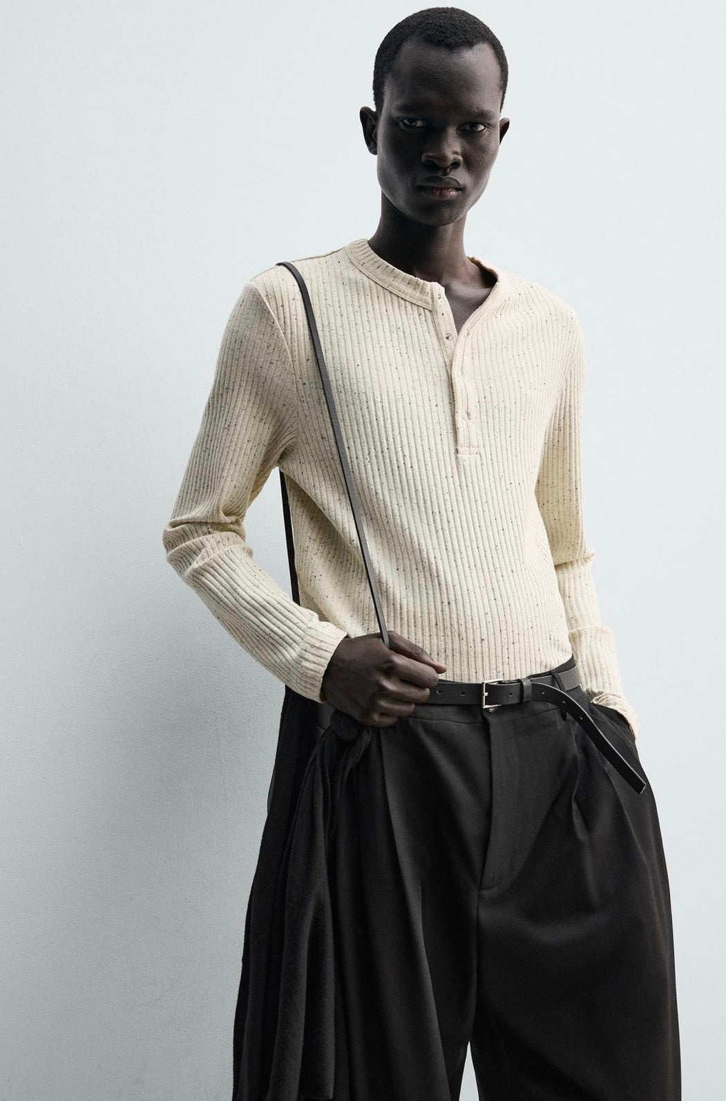 HENLEY RIBBED - ZARA