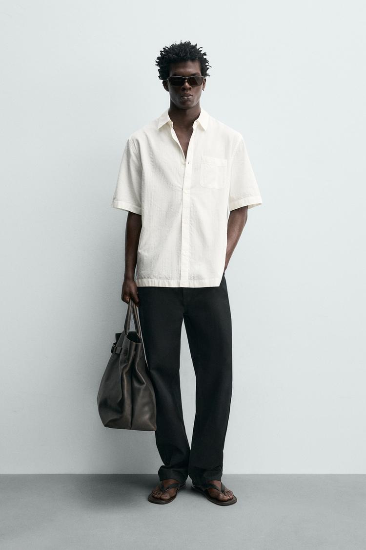 TEXTURED FLOWED SHIRT - ZARA