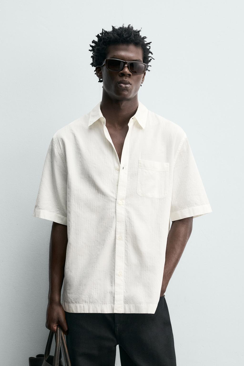 TEXTURED FLOWED SHIRT - ZARA