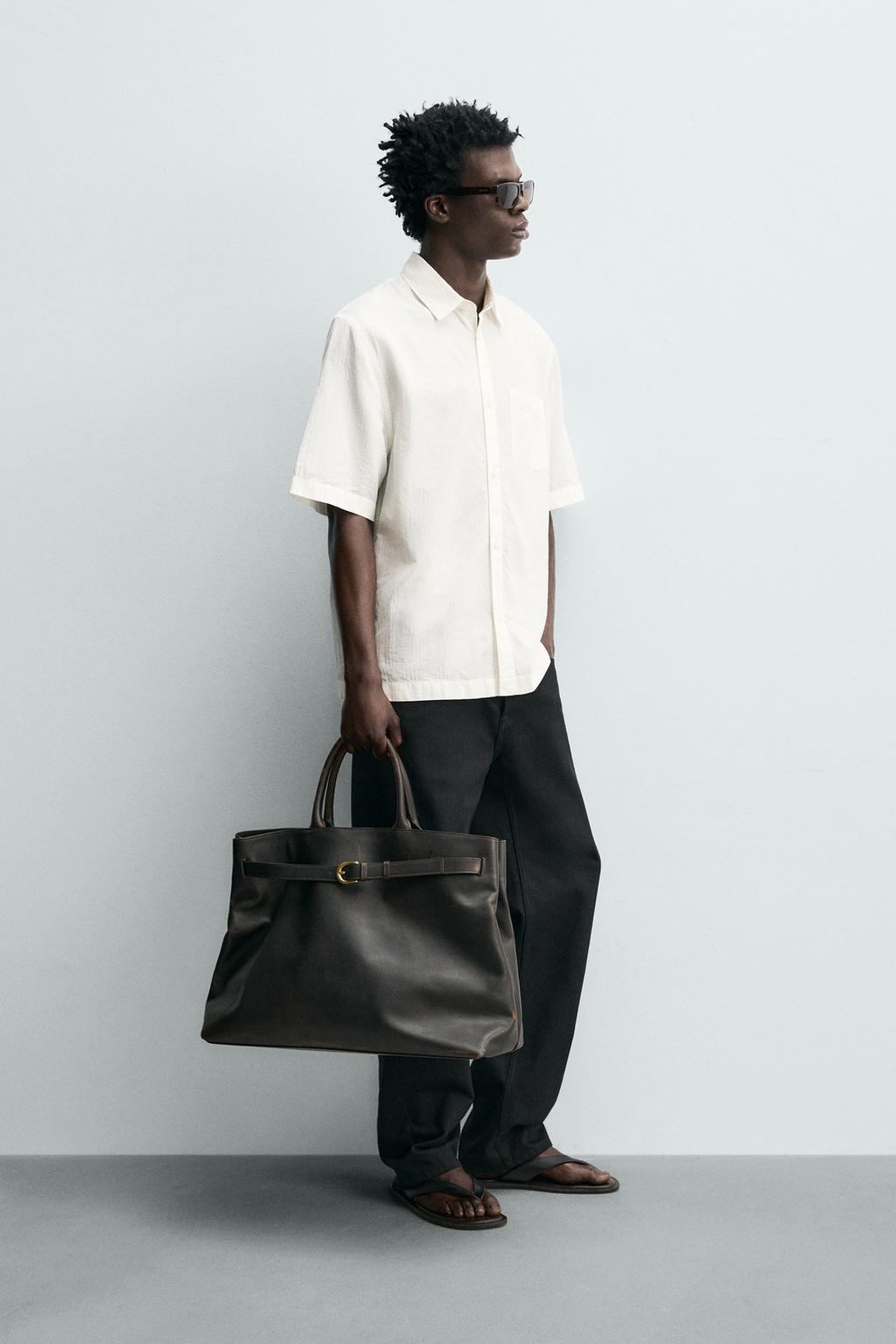 TEXTURED FLOWED SHIRT - ZARA