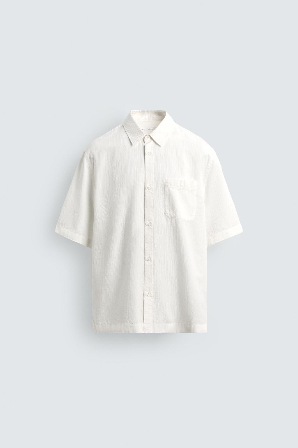 TEXTURED FLOWED SHIRT - ZARA