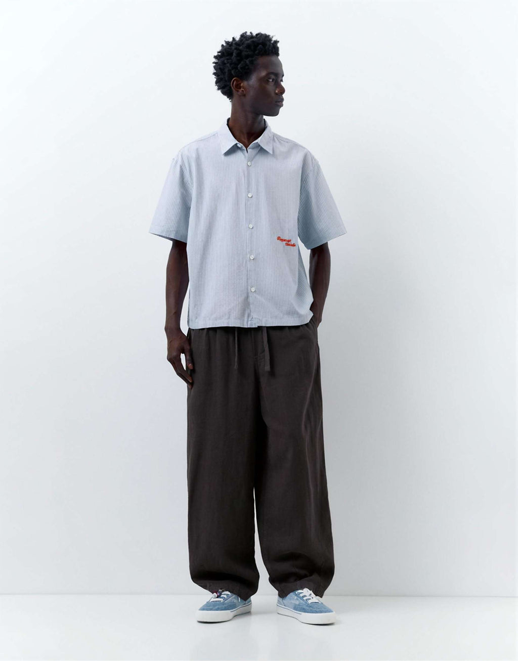 LINEN BLEND JOGGER TROUSERS-P&B