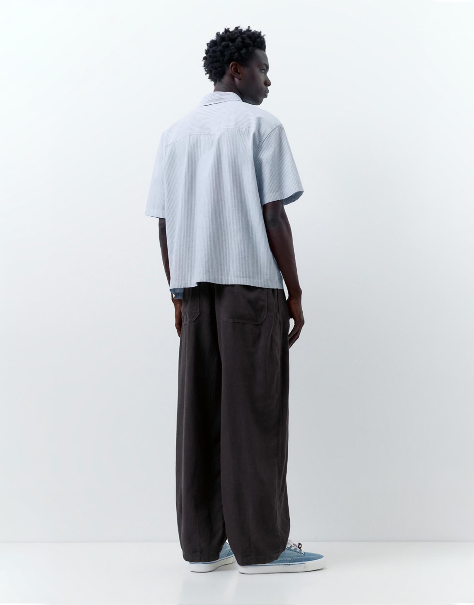 LINEN BLEND JOGGER TROUSERS-P&B