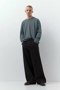 LASER PRINT BAGGY JEANS-P&B