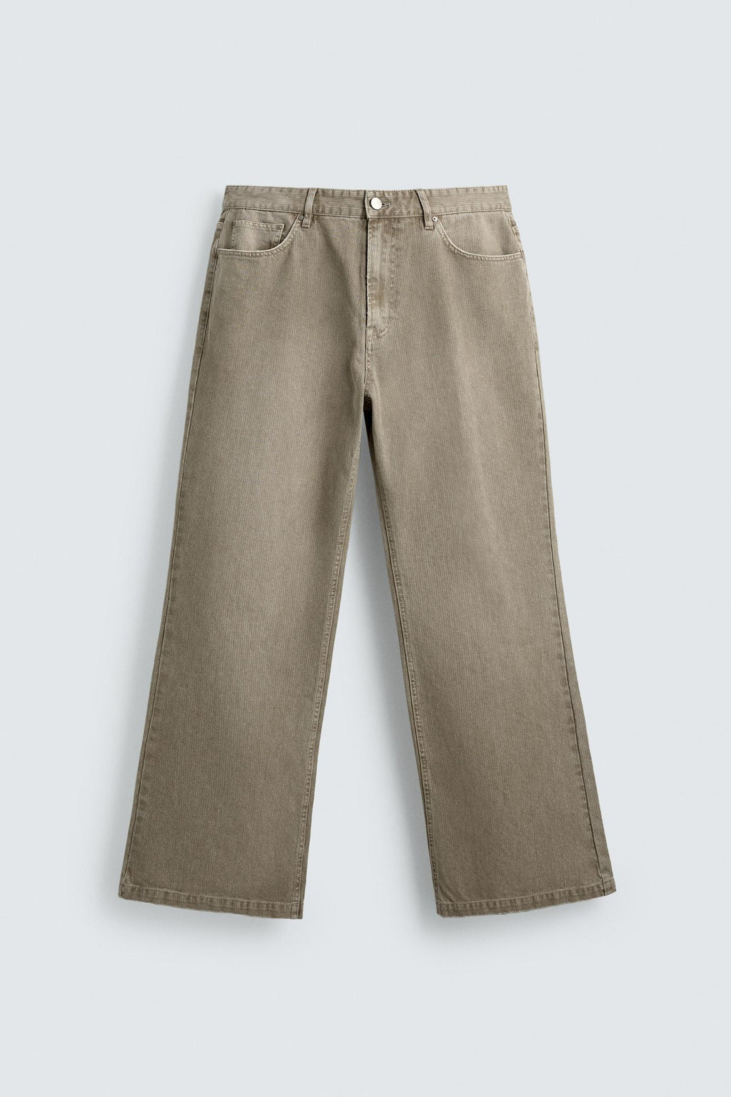 FLARE FIT TEXTURED COTTON TROUSERS - ZARA