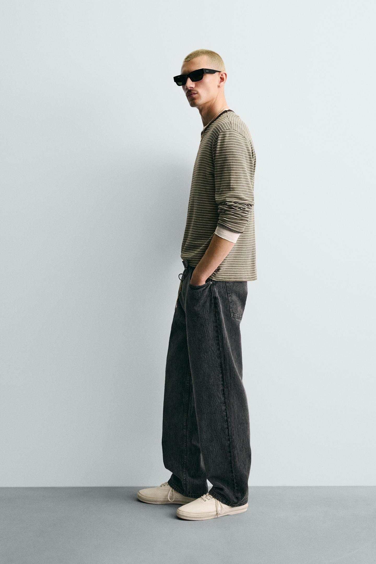 JACQUARD STRAIGHT-LEG
TROUSERS-ZARA