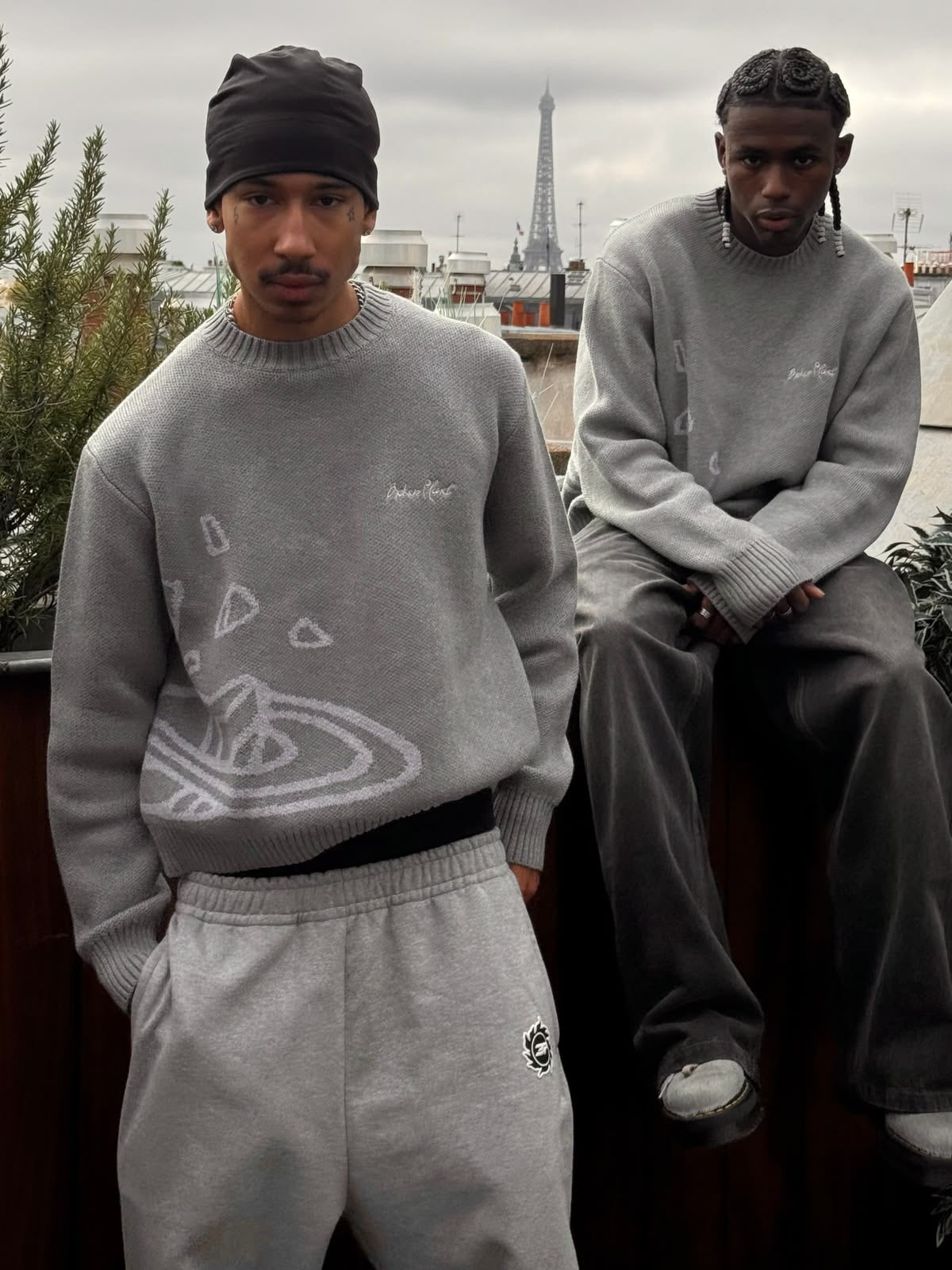 Broken Planet Knit Sweater Heather Grey