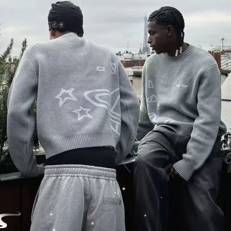 Broken Planet Knit Sweater Heather Grey