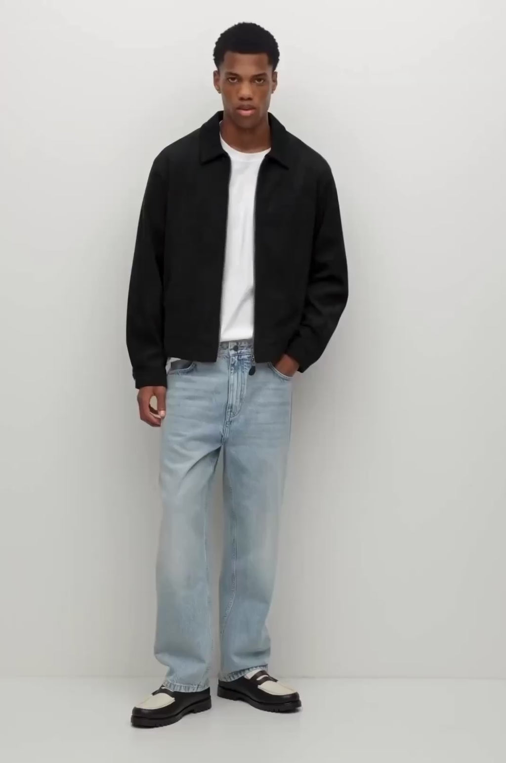 FAUX SUEDE JACKET - P&B